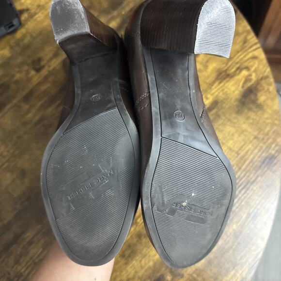 Marc Fisher Women's Kattie Ankle-Boots Dark Brown Leather Size 10 M - Picture 8 of 8